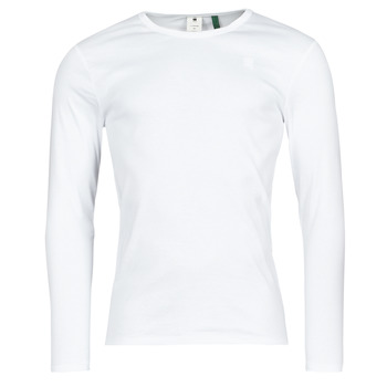 material Men Long sleeved shirts G-Star Raw BASE R T LS 1-PACK White