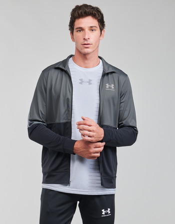 material Men sweaters Under Armour UA PIQUE TRACK JACKET Grey / White