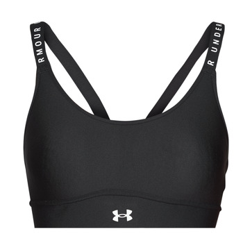 material Women Sport bras Under Armour INFINITY COVERED MID Black / White
