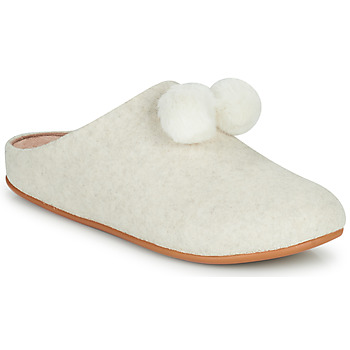 Shoes Women Slippers FitFlop CHRISSIE POM POM SLIPPERS Beige
