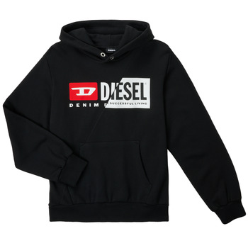 Clothing Children sweaters Diesel SGIRKHOODCUTYX OVER Black