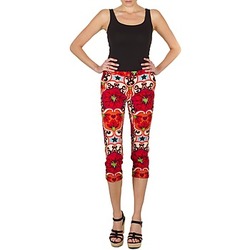 material Women cropped trousers Manoush PANTALON POPPY Red