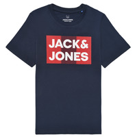 Clothing Boy short-sleeved t-shirts Jack & Jones JJECORP LOGO TEE SS Marine
