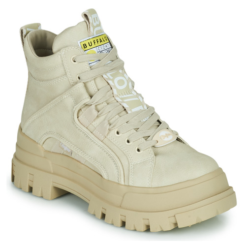 Buffalo ASPHA NC MID Beige - Fast delivery  Spartoo Europe ! - Shoes Mid  boots Women 132,00 €
