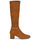 Shoes Women Boots JB Martin ANNA Canvas / Suede / Stretch / Camel