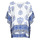Clothing Women Blouses Desigual ANDES White / Blue