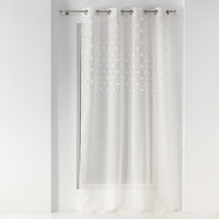 Home Sheer curtains Douceur d intérieur MELUSINE White