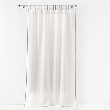 Home Sheer curtains Douceur d intérieur CASALINA White / Et  / Grey