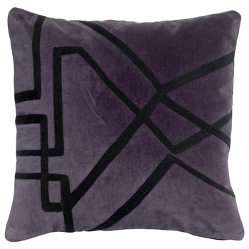 Home Cushions covers Vivaraise FARA BRODE Grey / Dark
