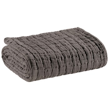 Home Blankets / throws Vivaraise SWAMI Grey / Asphalte