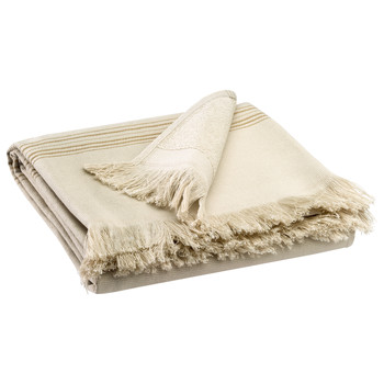 Home Towel and flannel Vivaraise CANCUN X2 Couleur / Lin
