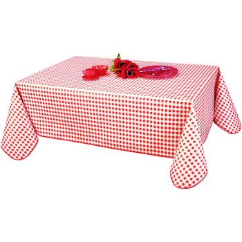 Home Napkin / table cloth / place mats Habitable VICHY - ROUGE - 140X200 CM Red
