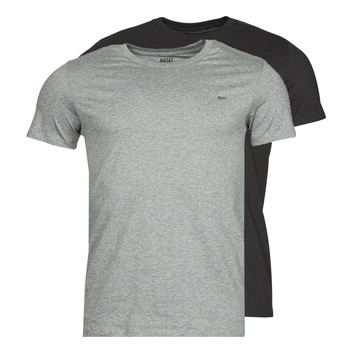 material Men short-sleeved t-shirts Diesel UMTEE-RANDAL-TUBE-TW Black / Grey