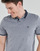 material Men short-sleeved polo shirts Tom Tailor POLO WITH RIB DETAIL Marine / Mottled