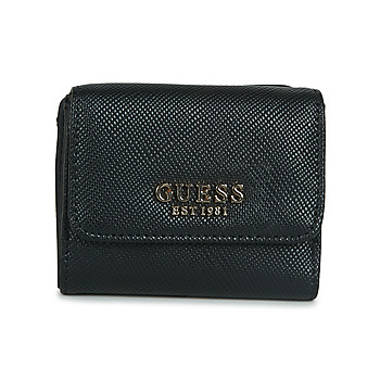 Bags Women Wallets Guess LAUREL (ZG) SLG CARD & COIN PURSE Black