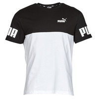 material Men short-sleeved t-shirts Puma PUMA POWER COLORBLOCK TEE Black / White