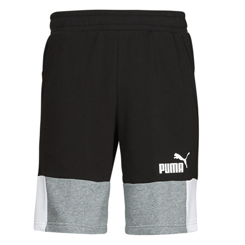 material Men Shorts / Bermudas Puma ESS+ BLOCK SHORTS Black / Grey / White