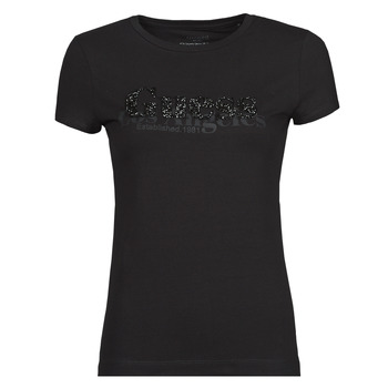 material Women short-sleeved t-shirts Guess SS CN ASTRELLE TEE Black