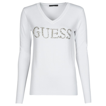 material Women jumpers Guess ODETTE VN LS SWEATER White