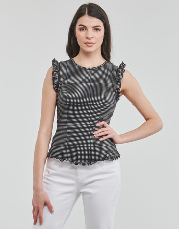 material Women Blouses Guess SL ABBY TOP Black / White