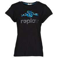 material Women short-sleeved t-shirts Replay W3525A Black
