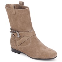 Shoes Women Mid boots Couleur Pourpre TAMA Taupe
