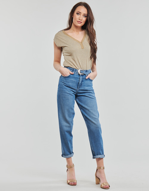 Liu Jo HIGH WAIST Blue / Medium Fast delivery | Spartoo Europe ! - Clothing straight jeans Women 157,60