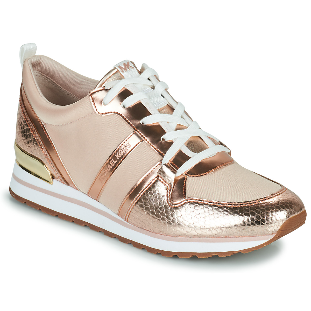 subject compass the wind is strong MICHAEL Michael Kors DASH TRAINER Pink / Nude / Pink / Gold - Fast delivery  | Spartoo Europe ! - Shoes Low top trainers Women 193,00 €