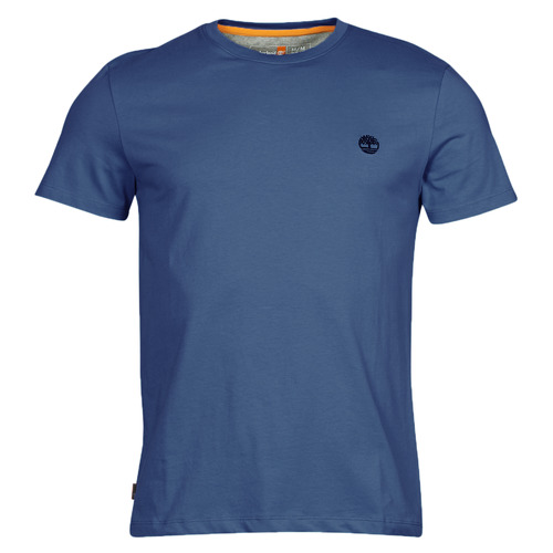 short sleeve cotton crew tee Pretty Green Logo T Shirt in Navy Blue