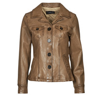 material Women Leather jackets / Imitation leather Oakwood CALIFORNIA Cognac