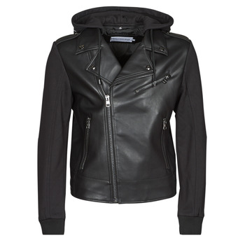 material Men Leather jackets / Imitation leather Calvin Klein Jeans FAUX LEATHER JACKET Black