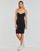 material Women Short Dresses Calvin Klein Jeans STRAPPY TWISTED RIB DRESS Black