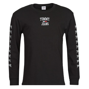 Clothing Men Long sleeved shirts Tommy Jeans TJM HOMESPUN GRAPHIC LS TEE Black