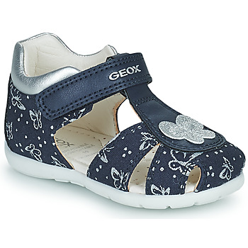 Shoes Girl Sandals Geox B ELTHAN GIRL C Marine / Silver