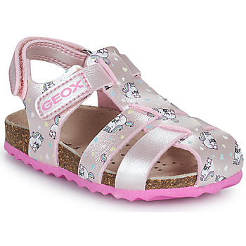 Shoes Girl Sandals Geox B SANDAL CHALKI GIRL Pink