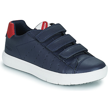 Shoes Boy Low top trainers Geox J SILENEX BOY Blue / Red