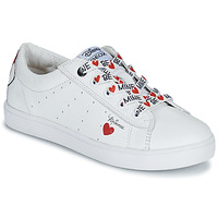 Shoes Girl Low top trainers Geox J KATHE GIRL White / Red