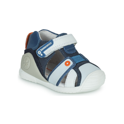 Shoes Boy Sandals Biomecanics PACO Blue / Grey