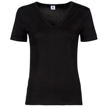 material Women short-sleeved t-shirts Petit Bateau BIBIHINE Black