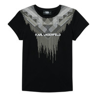 Clothing Girl short-sleeved t-shirts Karl Lagerfeld UNITEDE Black