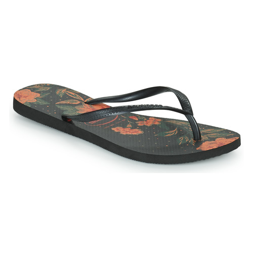 Shoes Women Flip flops Havaianas SLIM ORGANIC Black / Orange