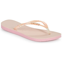Shoes Women Flip flops Havaianas SLIM GLITTER FLOURISH Pink