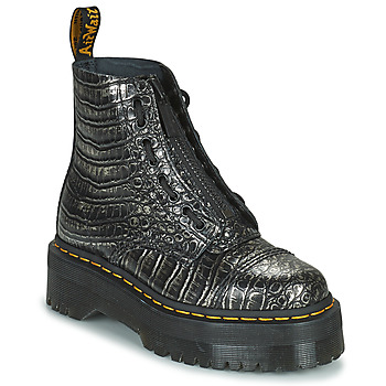 Shoes Women Mid boots Dr. Martens Sinclair Gunmetal Wild Croc Emboss Black