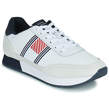 Shoes Men Low top trainers Tommy Hilfiger Essential Runner Flag Leather White