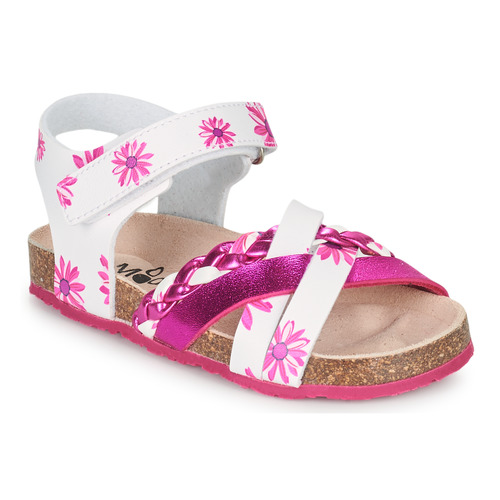 Shoes Girl Sandals Mod'8 KOENIA White / Pink