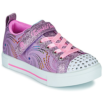 Shoes Girl Low top trainers Skechers SPARKLE RAYZ Violet / Pink
