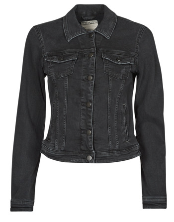 material Women Denim jackets Esprit OCS+LL*jacket  black / Dark / Wash