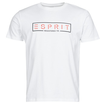 Clothing Men short-sleeved t-shirts Esprit BCI N cn aw ss White
