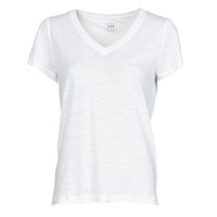 material Women short-sleeved t-shirts Lee V NECK TEE White