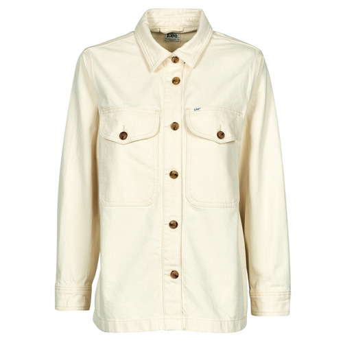 Lee RELAXED RIDER - Denim jacket - off white/off-white - Zalando